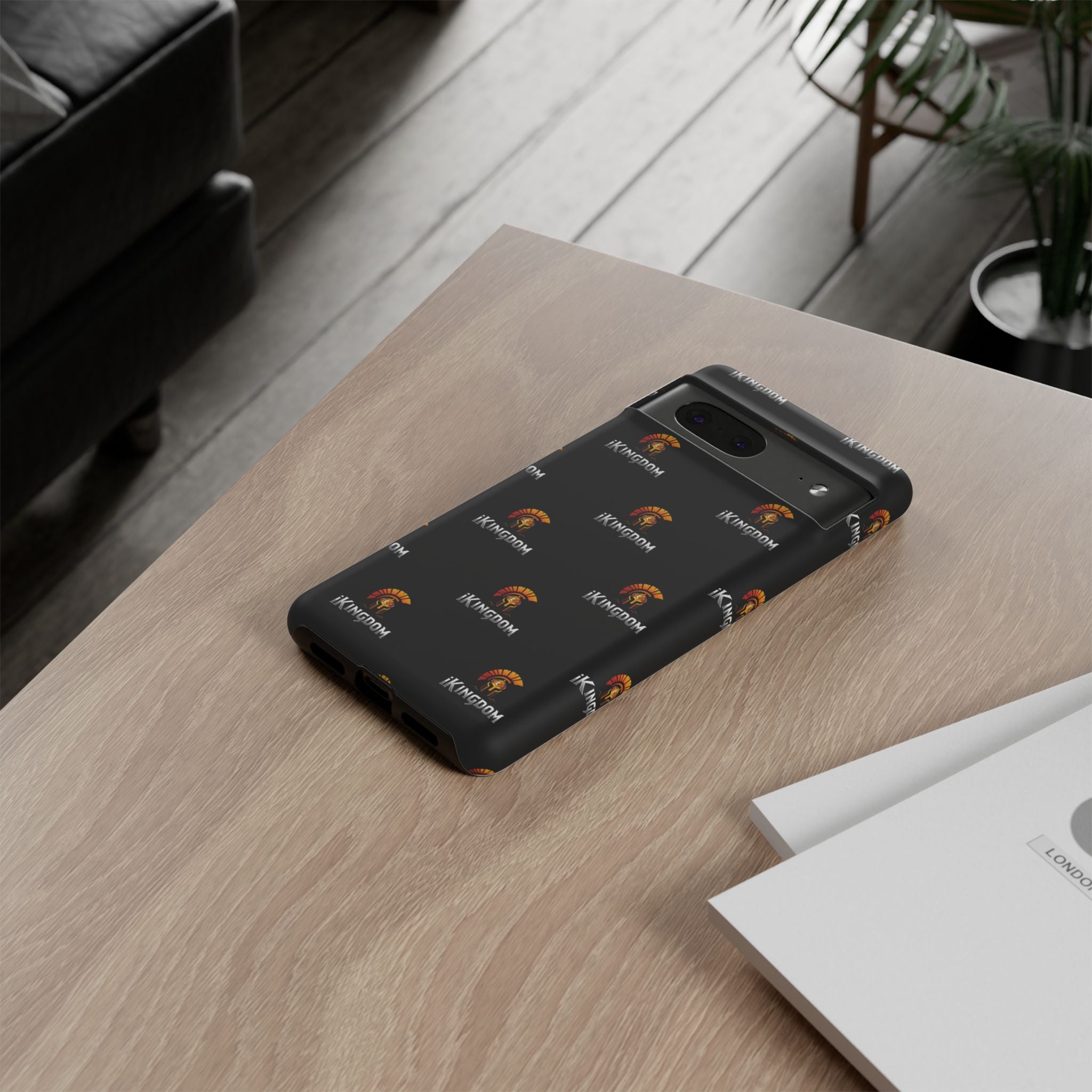 iKingdom Spartan Logo Tough Phone Case — Black Protective Phone Cover