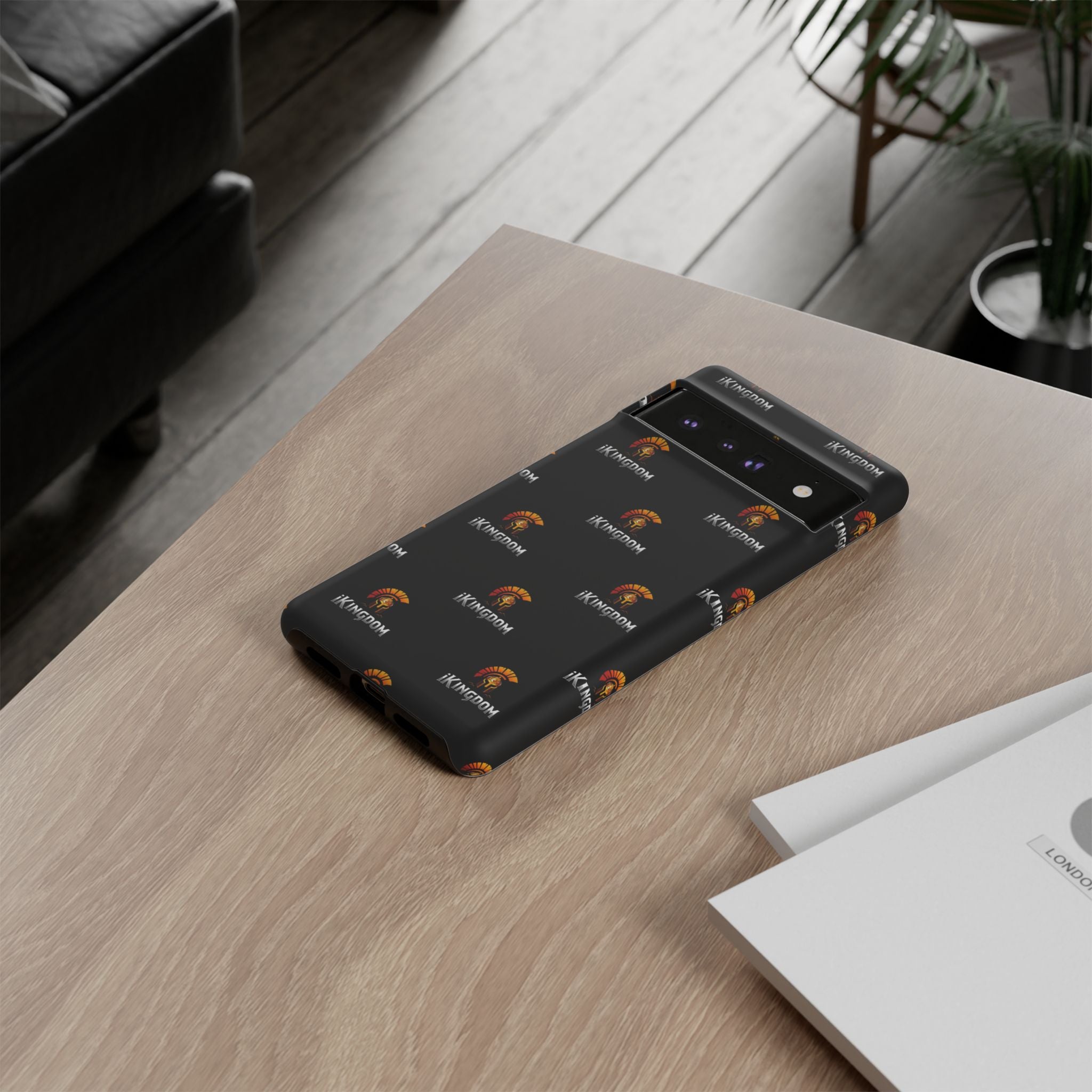 iKingdom Spartan Logo Tough Phone Case — Black Protective Phone Cover