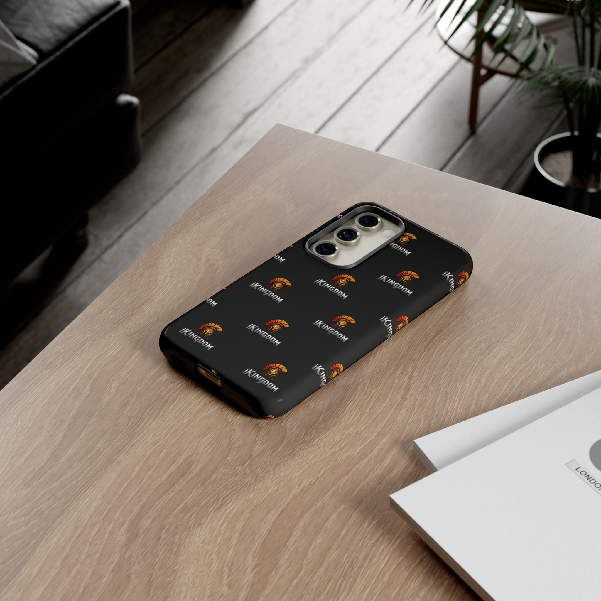 iKingdom Spartan Logo Tough Phone Case — Black Protective Phone Cover