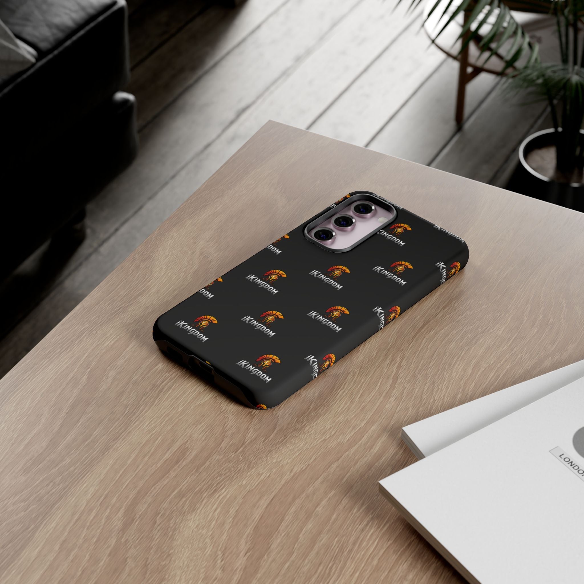 iKingdom Spartan Logo Tough Phone Case — Black Protective Phone Cover